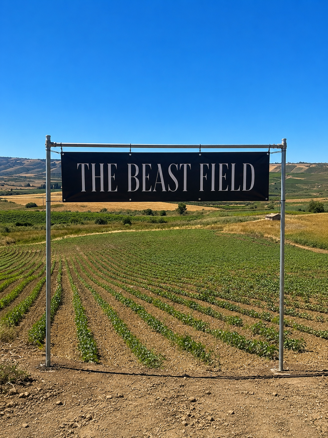 The Beast Field sign in Sicily
